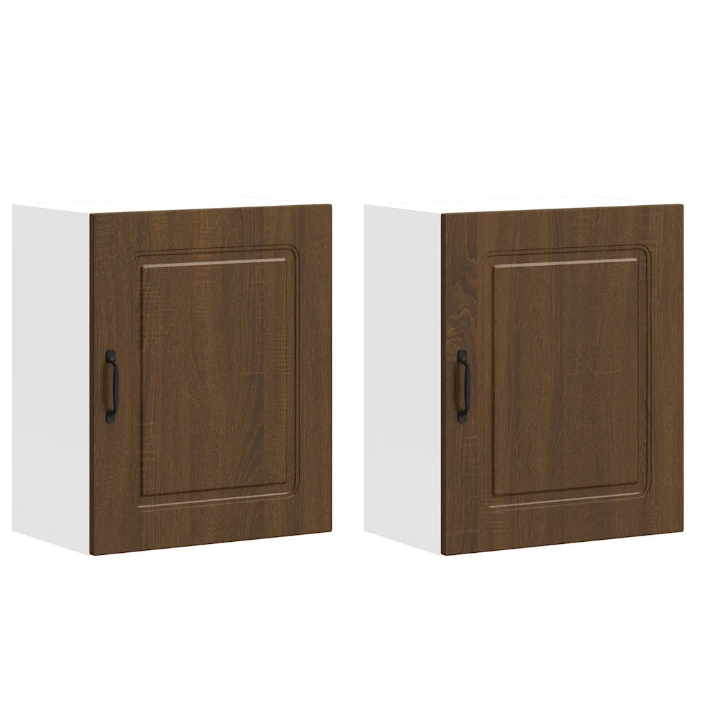 Pensili da cucina 2 pz Kalmar in Legno Multistrato color rovere Marrone 853572