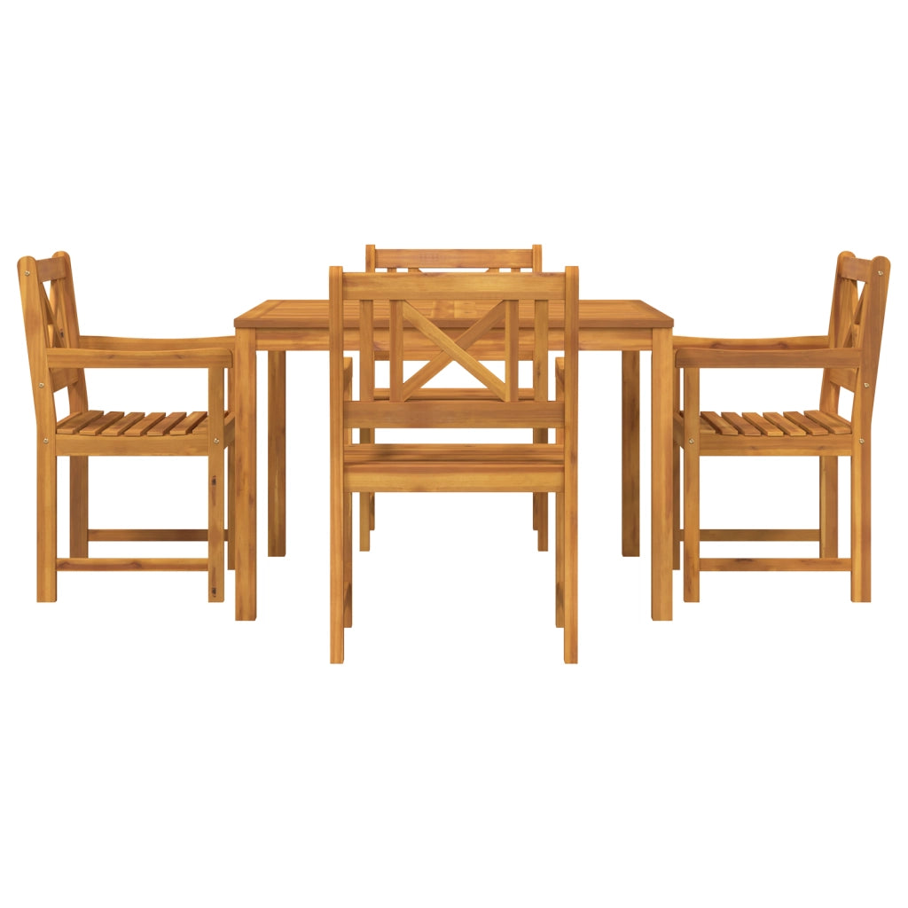 Set da Pranzo da Giardino  5 Pezzi Legno Massello di Acacia