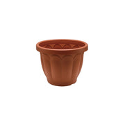 Vaso tondo in plastica color terracotta diam 35 cm fiori piante giardino rotondo dorico