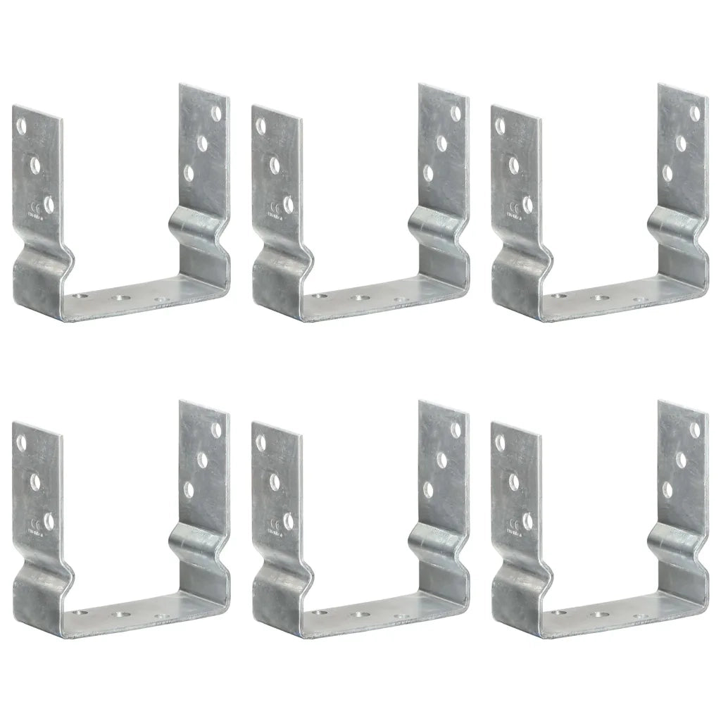 Picchetti per Recinzione 6 pz Argento 14x6x15cm Acciaio Zincatocod mxl 79680