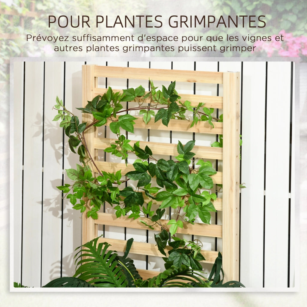 Fioriera con traliccio ¨C Xylo ¨C Legno effetto naturale 230x60x110 cm