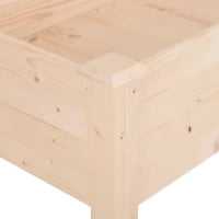 Letto per Orto Rialzato, Orto Urbano Pensile Tavolo Porta Piante con Fodera in Tessuto per Giardino, 122.5x56.5x76cm, Legno