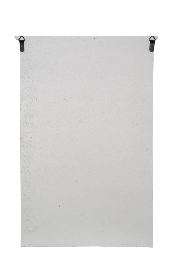 Biscottini VETRINETTA BACHECA IN LEGNO FINITURA BIANCA ANTICATA L60XPR18XH89 CM STILE SHABBY