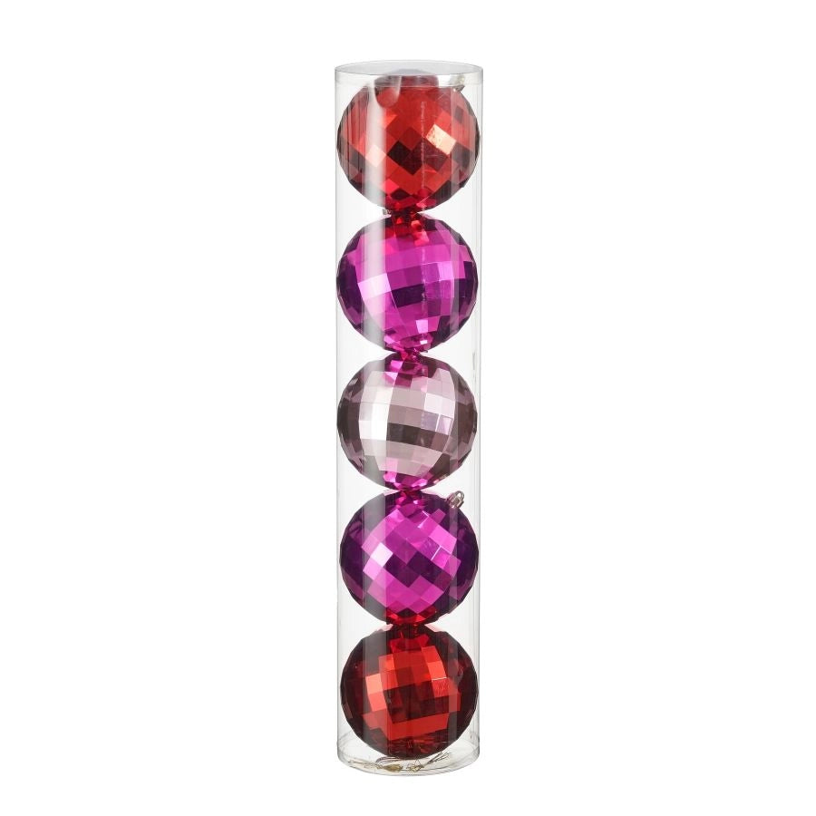 PALLINE GRANDI DISCO ROSSO FUCSIA ROSA D20CM EDELMAN