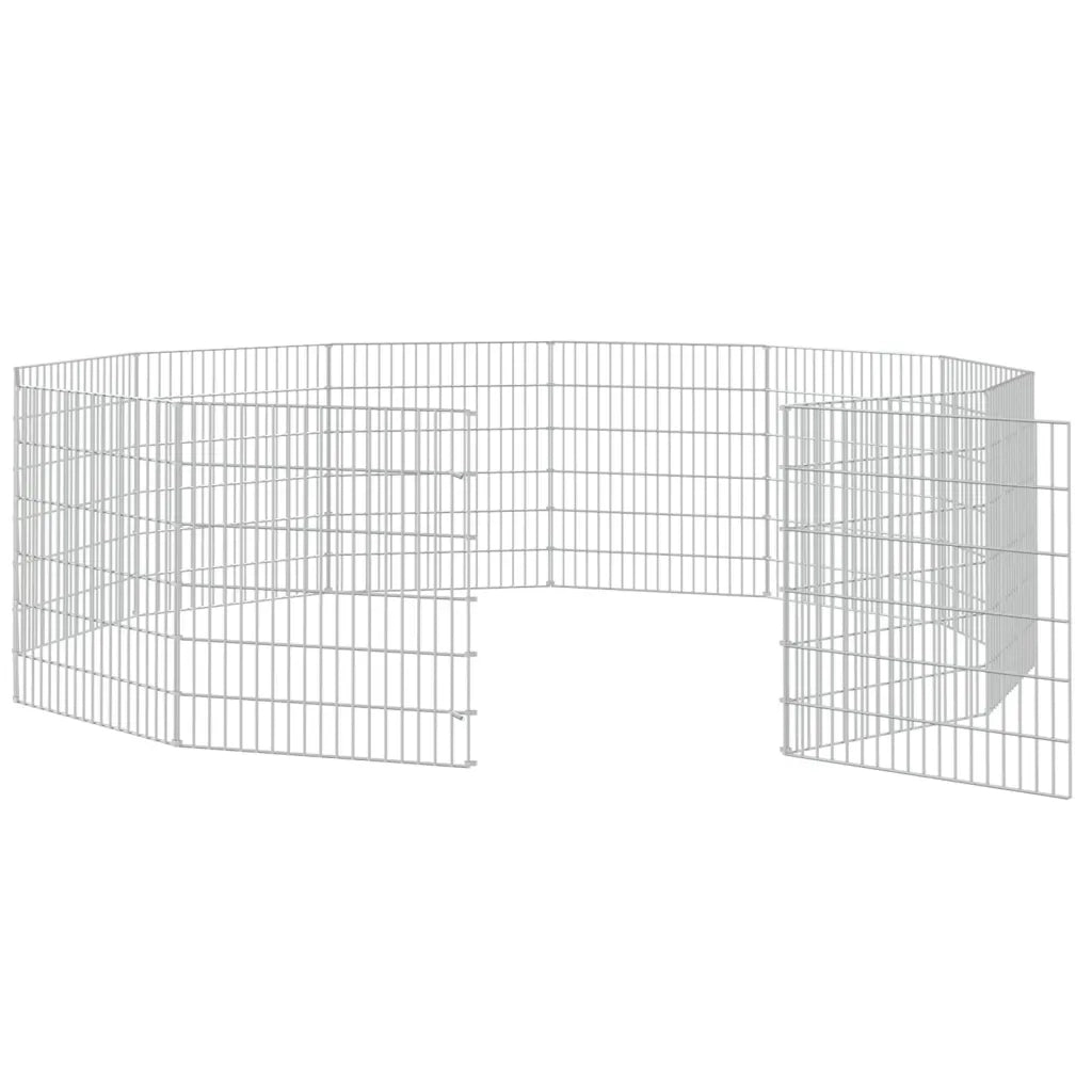 Recinto per Animali Ruspante 12 Pannelli 54x60 cm Ferro Zincato