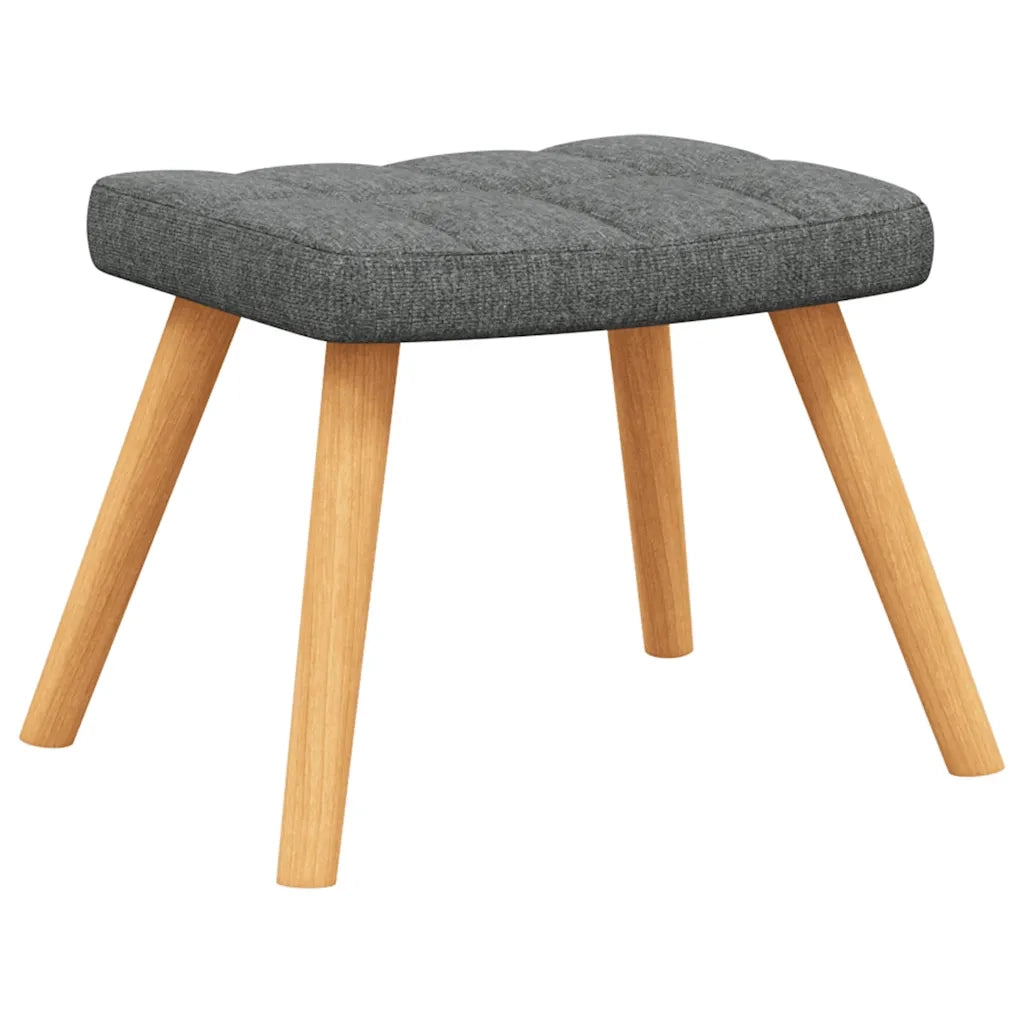 Poltrona Relax con Poggiapiedi Grigio Scuro in Tessuto cod mxl 53651