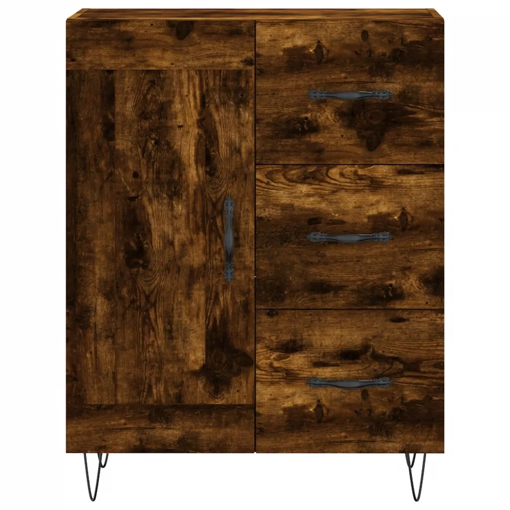 vidaXL Credenza Rovere Fumo  69,5x34x180 cm in Legno Multistrato