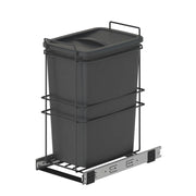 Contenitore per la raccolta differenziata Recycle Inox 2x12lt per il montaggio sul fondo e l'estrazione manuale/automa..