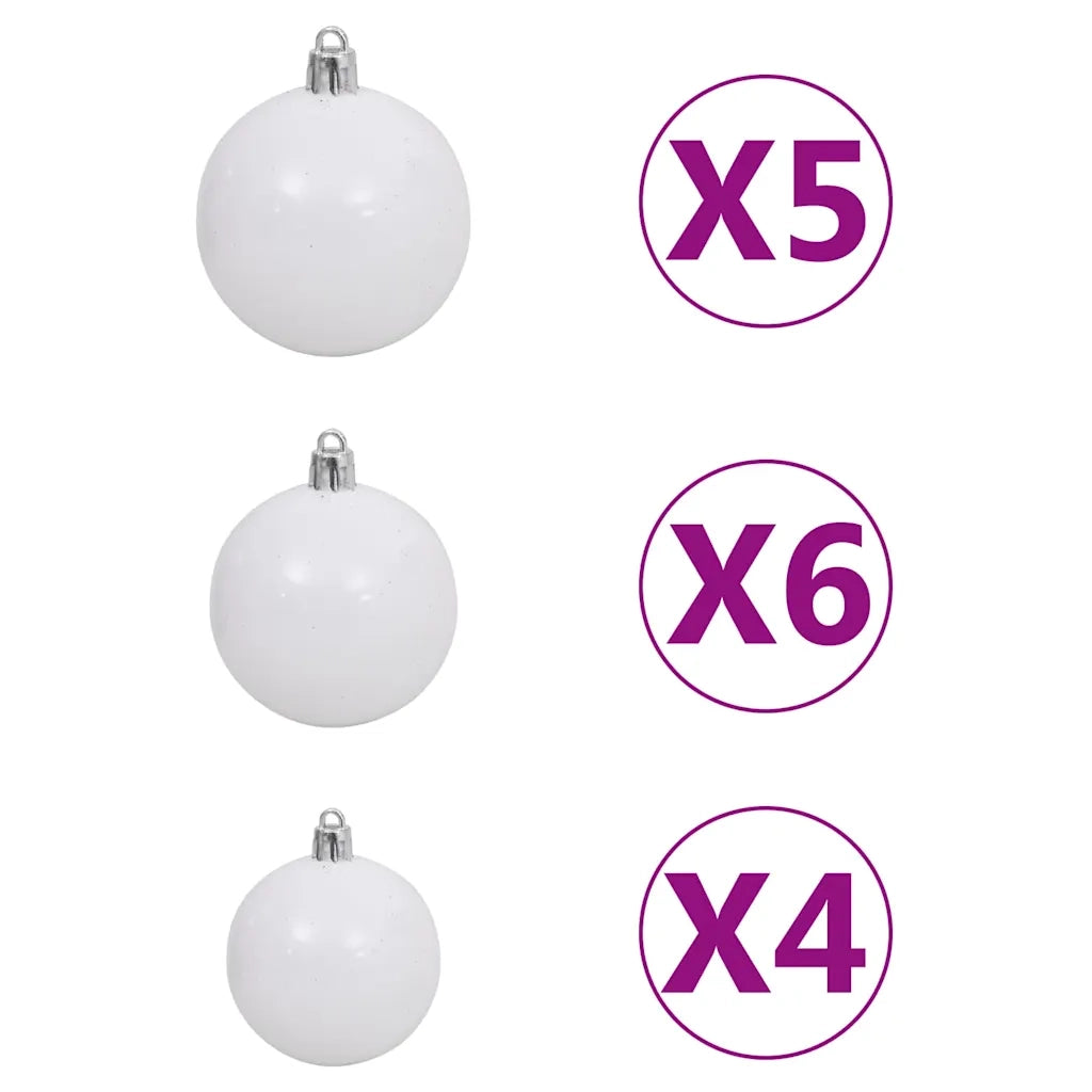 Albero Natale Artificiale Abete Nordmann LED Palline Verde180cm cod mxl 16064
