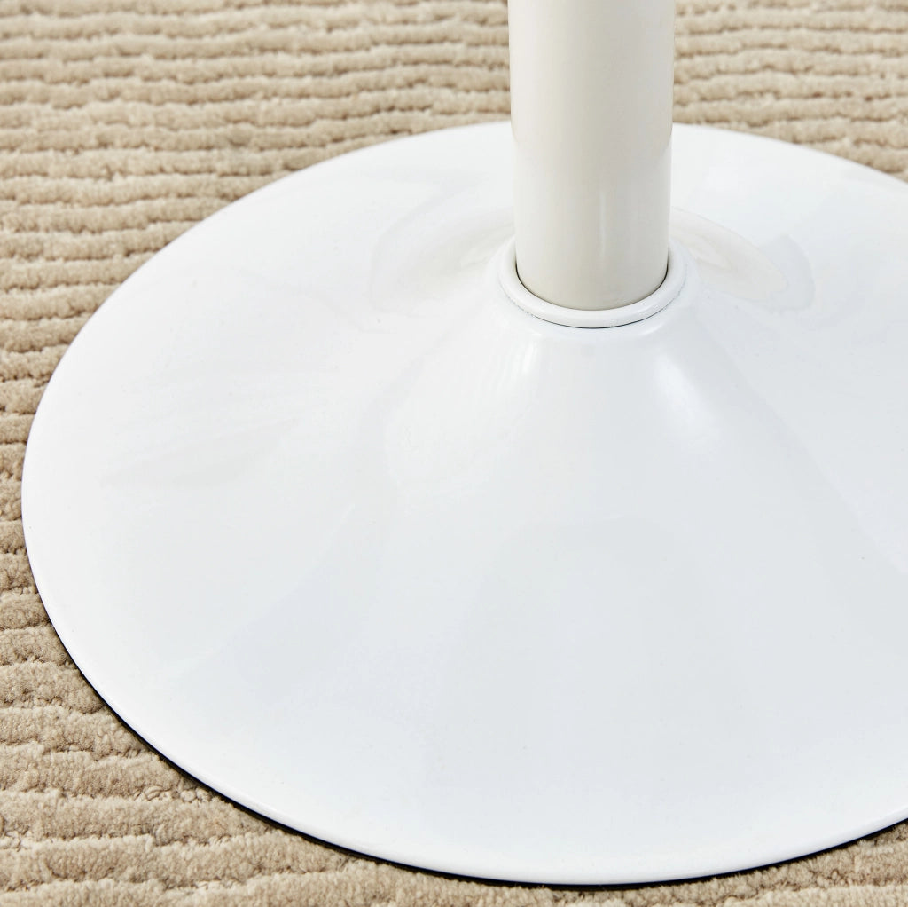 Set di 2 sgabelli da bar 51x49.5x50 cm regolabili con schienale trasparente in metallo e plastica bianco