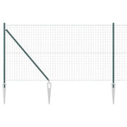 Recinzione da Giardino | Recinzione con Posto Verde 1 x 10 m Acciaio e PVC