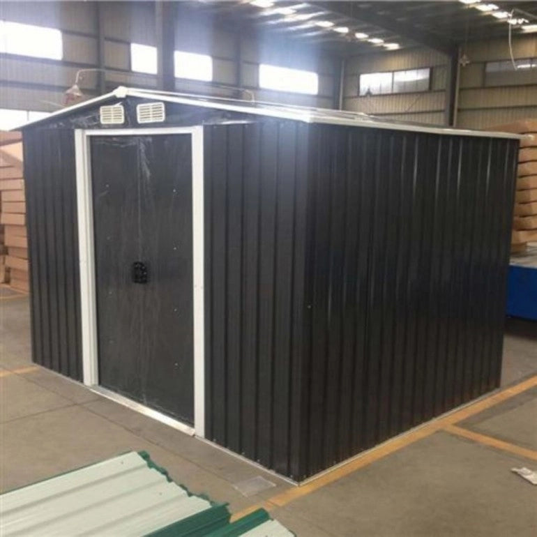 Casetta da giardino in metallo Ezooza Bardolf 257 x 312 x 180 cm colore antracite