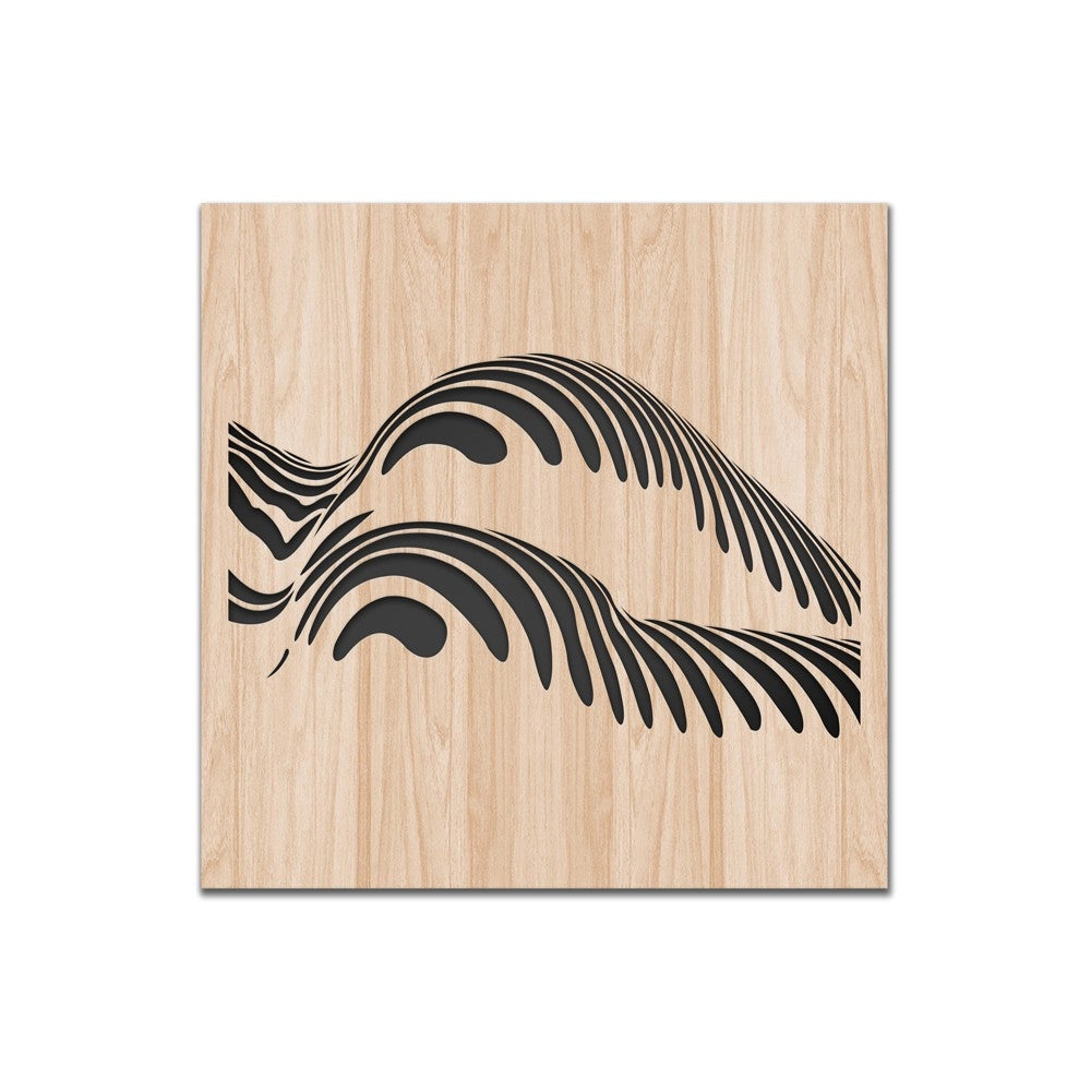 NAKED - Quadro arredo LASERCUT composito Legno e PVC Misura: 60x60 cm
