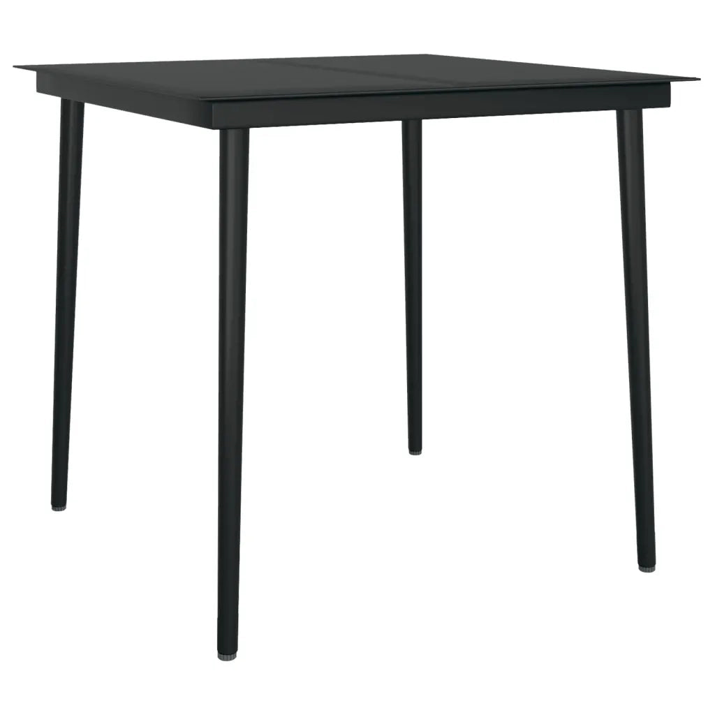 Set da Pranzo da Giardino 3 pz | Set Salotto da Giardino Nero