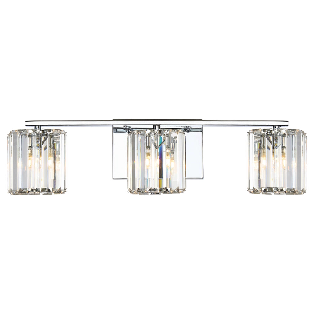 Applique bagno Divine Quoizel 3 luci cristallo cromo