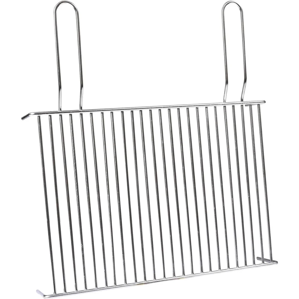 Trade Shop - Graticola Griglia Per Barbecue Brace Camino In Acciaio 2 Manici Con Piedi 30x30 Cm 009910a -