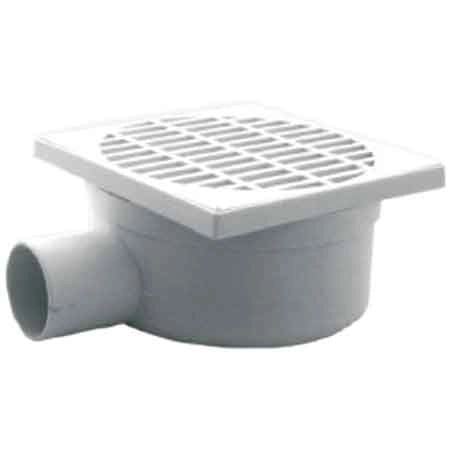 CHIUSINO CON SCARICO LATERALE 11,5x11,5 cm - scarico Ø 50 mm