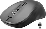 Mouse wireless per tablet, desktop e uso ufficio; funziona in silenzio 2.4G; 2400 dpi.