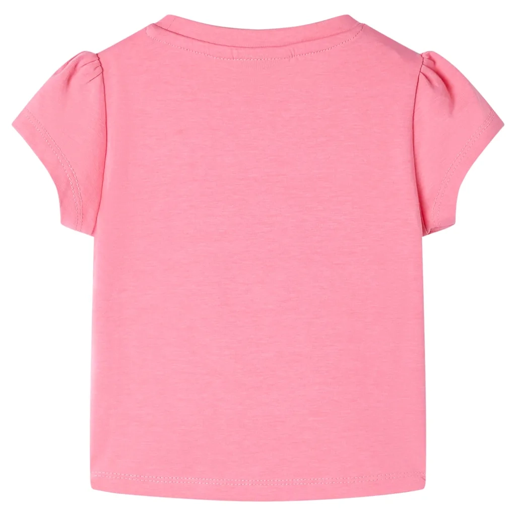 Maglietta da Bambina Rosa Fluo Brillante 116 11251