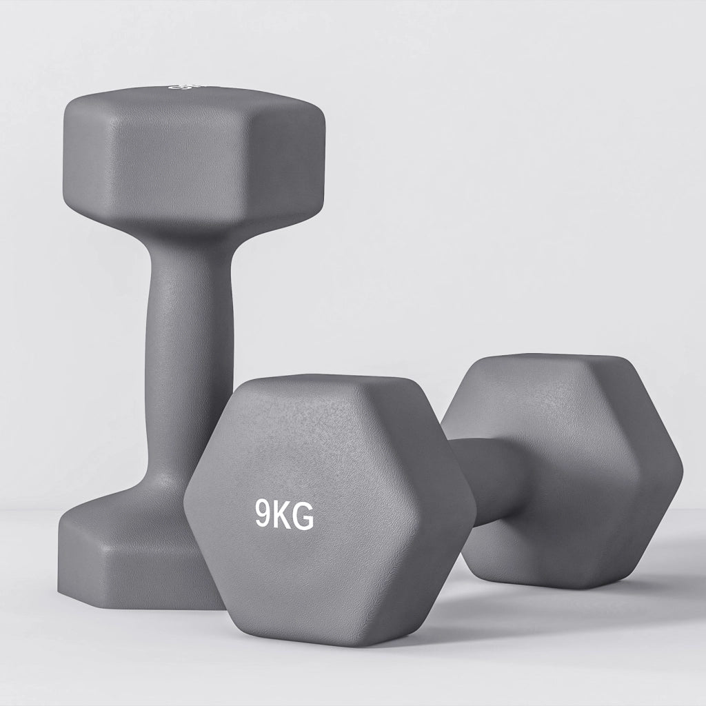 Manubri Esagonali da Palestra ¨C zephmum ¨C Grigio 9 kg 25x11x11 cm