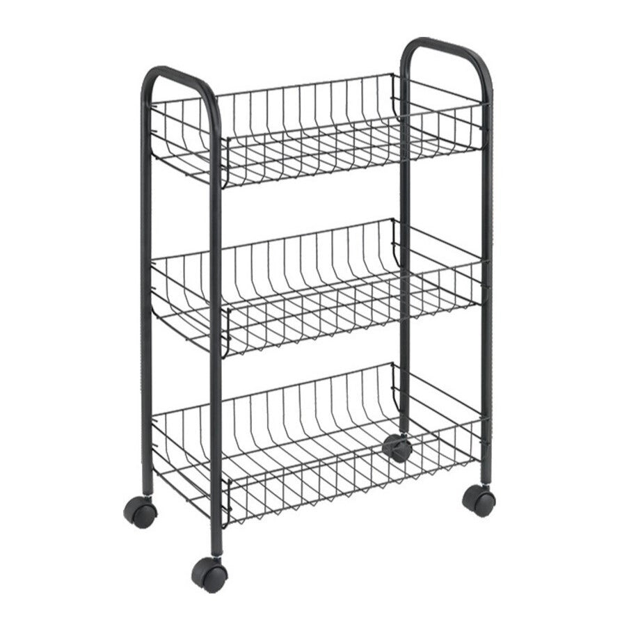 CARRELLO LUGANO 3 PIANI 41X23XH63CM NERO