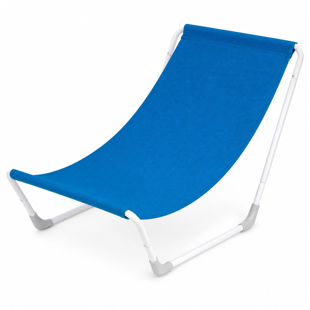 Sedia Sdraio Pieghevole Ergonomica Con Struttura In Acciaio E Tessuto Poliestere Impermeabile Dotata Di Sacca Con Tracolla Per Spiaggia Piscina Campeggio Giardino Relax Outdoor 95 X 60 X 40 Cm Blu