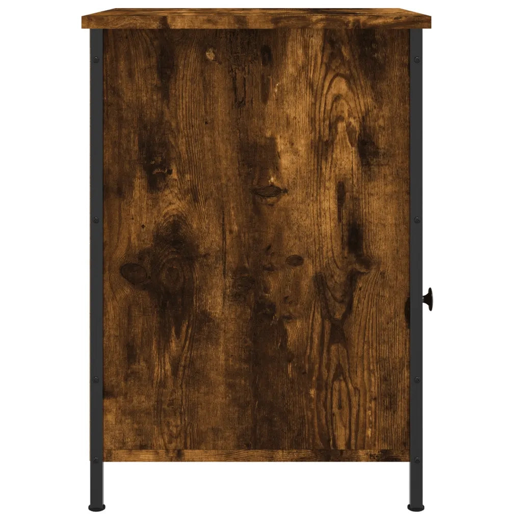 Set di 2 Comodini | Armadio da Notte | Mobiletto da notte Rovere Fumo 40x42x60 cm in Legno Multistrato