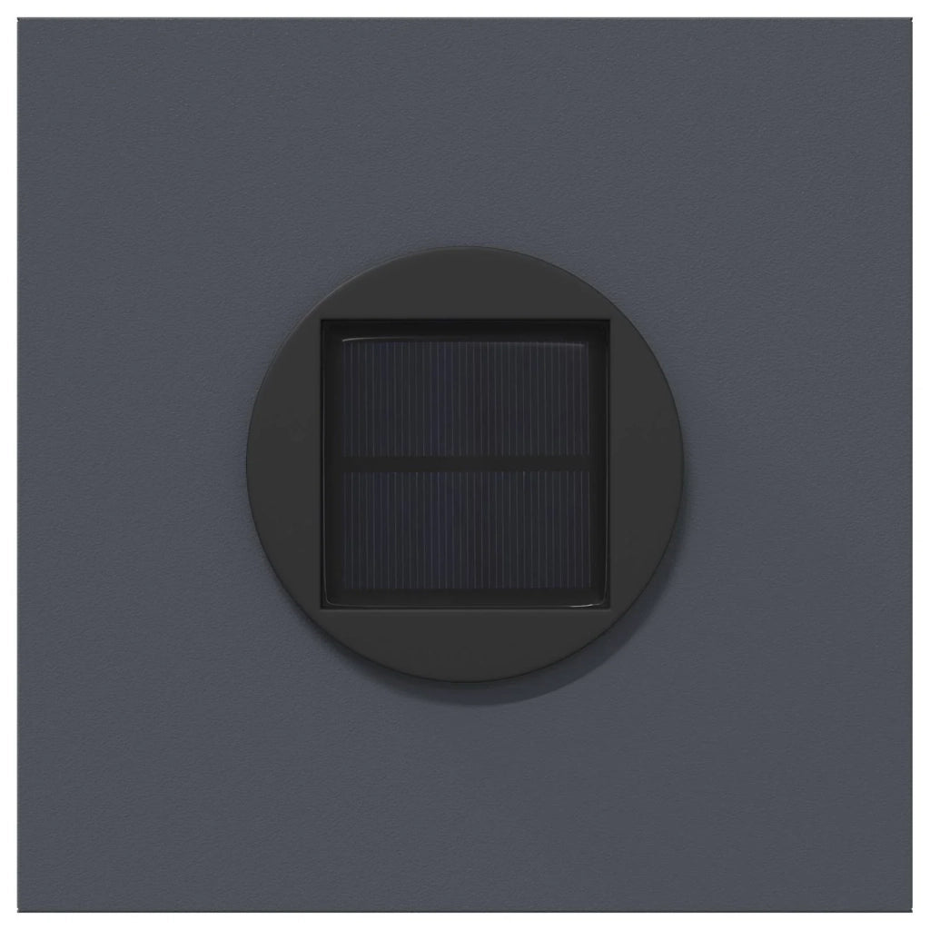 Set di 2 moderne lampade solari a LED da giardino autoportanti 18 x 18 x 50 cm acciaio antracite 02_0052540