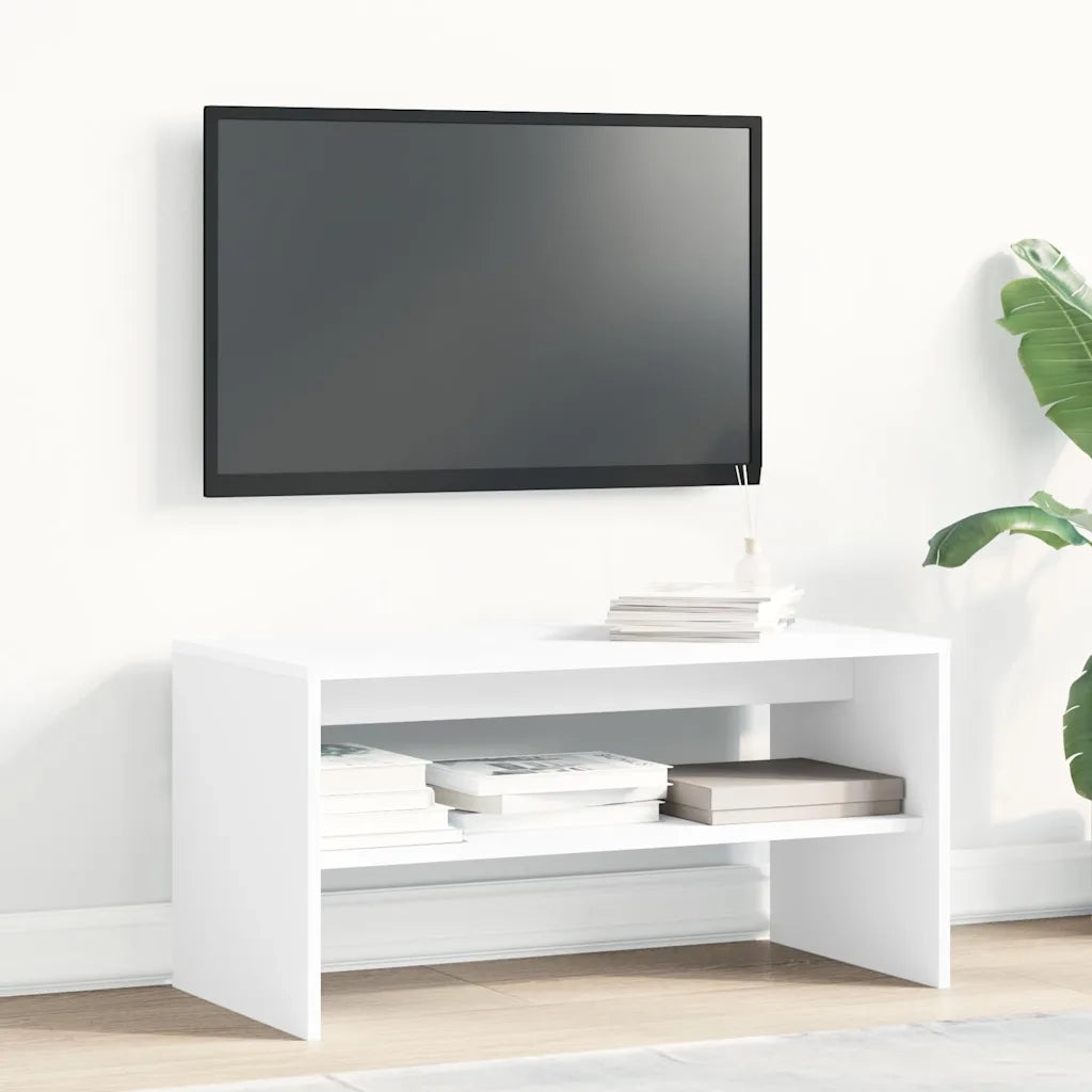 Mobile Porta TV Bianco 80x40x40 cm in Legno Multistrato 859109