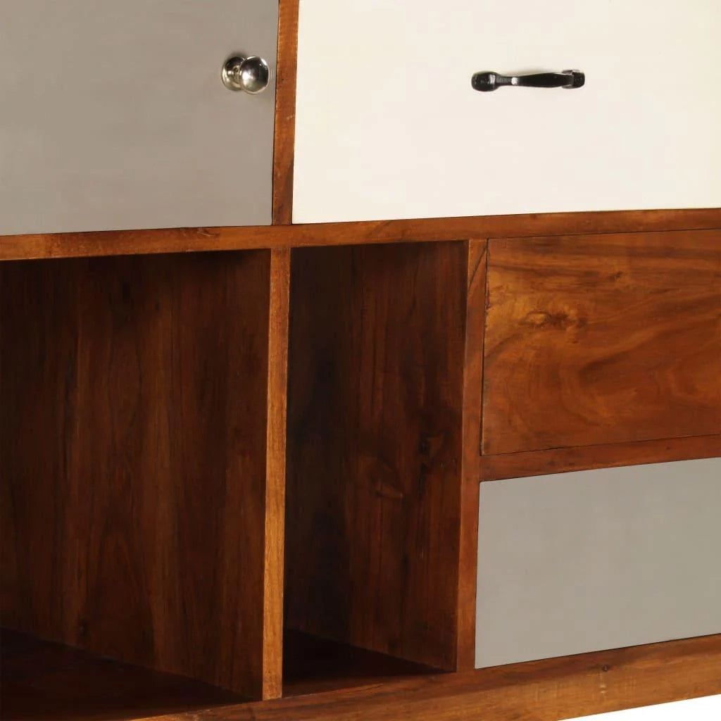 Buffet credenza mobiletto consolle mobile contenitore 115 cm legno massello di acacia 4402175