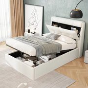 Letto 140x190cm - Xylo - USB, Schowek, Bia?e