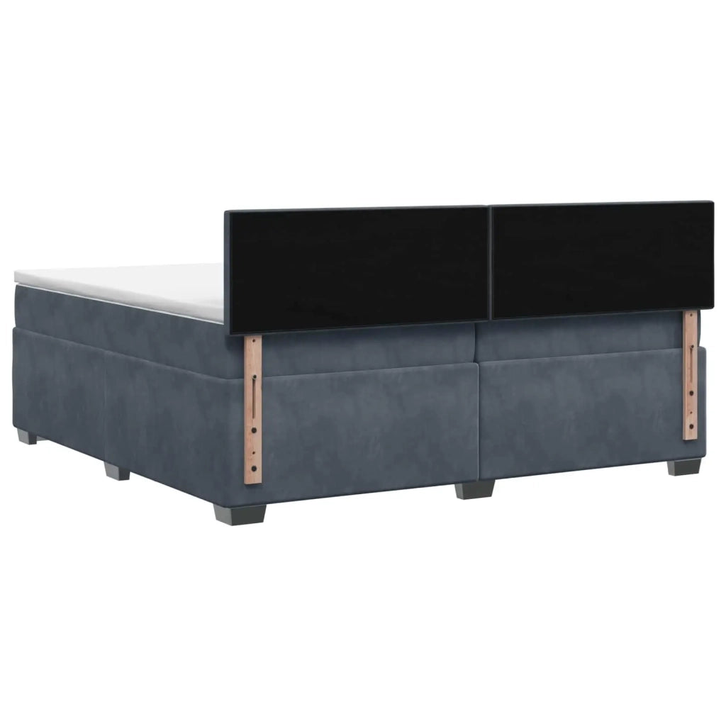 Letto box spring con materasso Grigio Scuro 200 x 200 cm 3450789