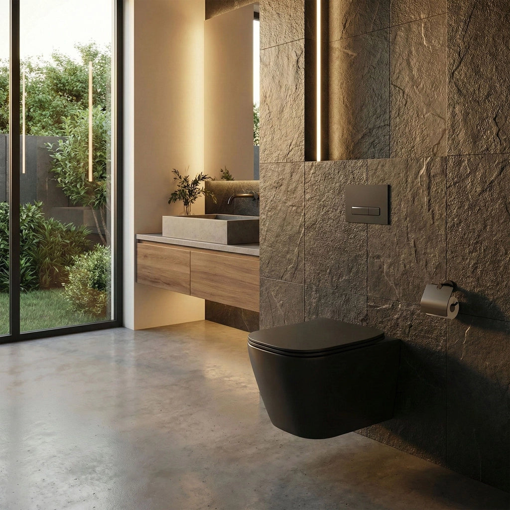 Vaso Wc Sospeso Rea Julio Black Matt