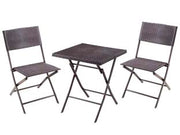 SET GIARDINO FOLD BLACK IN RATTAN SINTETICO PP TRE PEZZI    VETTE