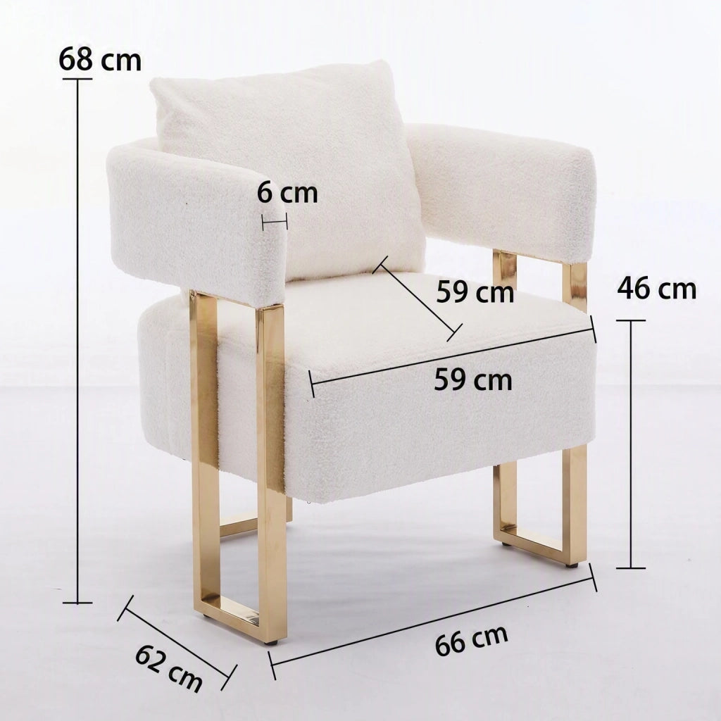 POLTRONA Relax Monoposto in Velluto Bianco per Salotto, Balcone, Ufficio