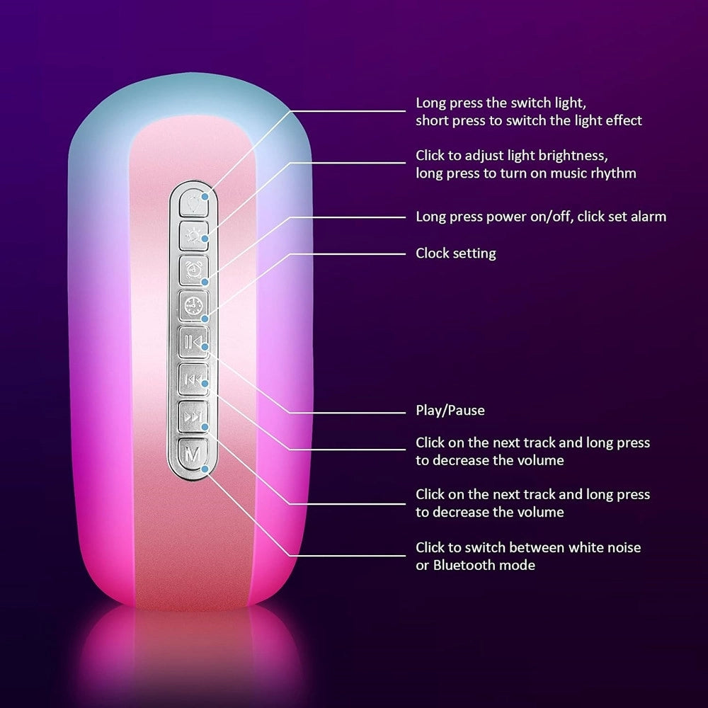 Trade Shop - Lampada Da Tavolo Intelligente Sveglia Luce Led Bluetooth Musica Per Adulti Bambini -