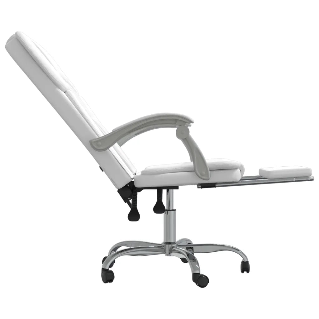 Poltrona da Ufficio Reclinabile Bianca in Similpelle cod mxl 12757