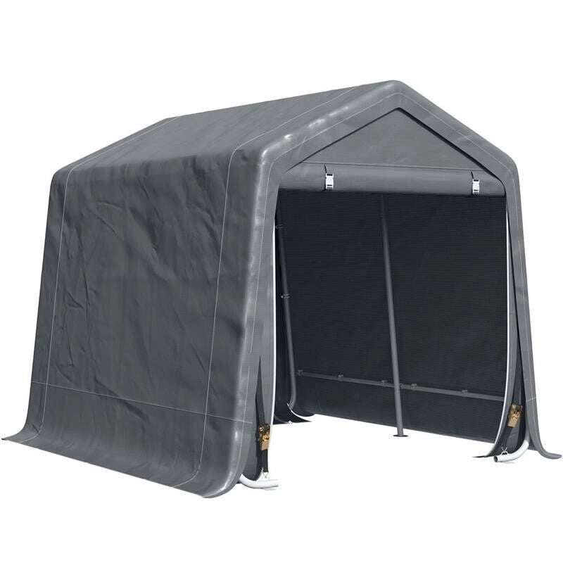 TENDONE PER MOTO E ATTREZZI IN METALLO E TESSUTO PE, 280X240X240CM, GRIGIO