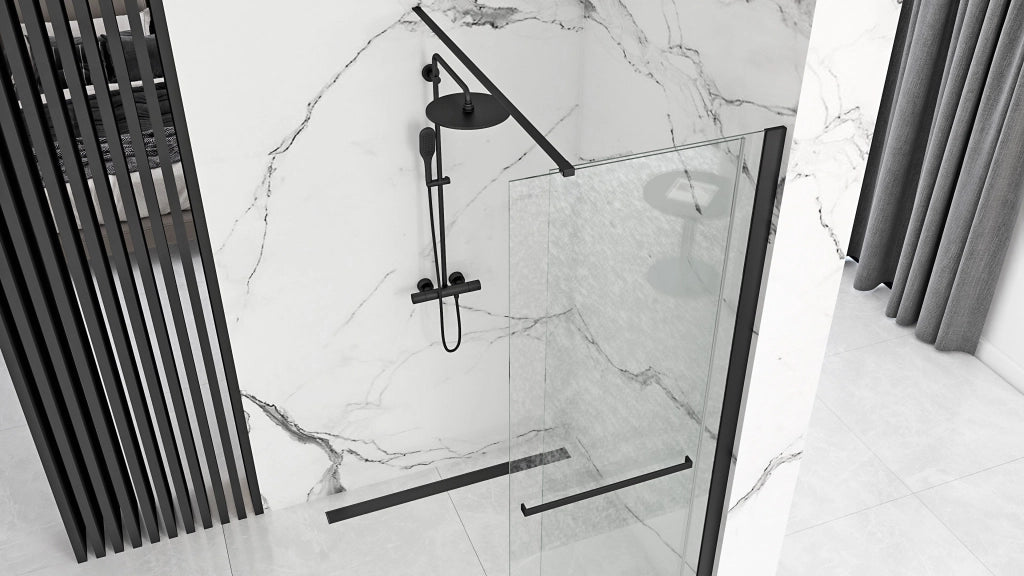 Parete Doccia Rea Cortis Black 120