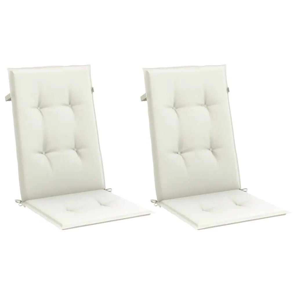 Cuscini Sedia Schiena Alta 2 Crema Mélange 120x50x4 Tessuto 4002418