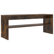 Mobile porta TV moderno con funzionale contenitore per soggiorno 100 x 30 x 40 cm in legno ingegnerizzato finitura rovere affumicato 02_0058381