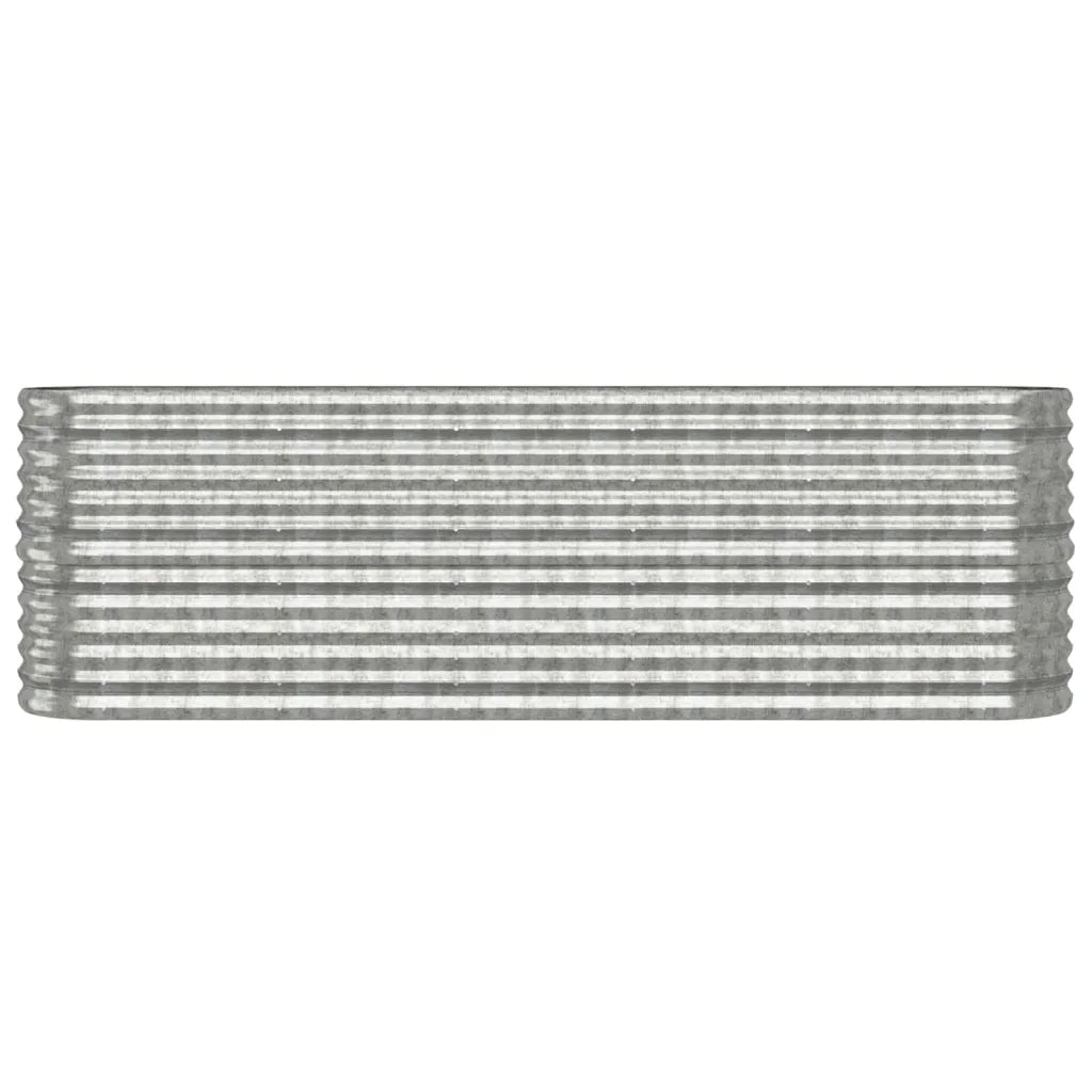Letto Giardino Acciaio Zincato 224x40x68cm Argento 318902