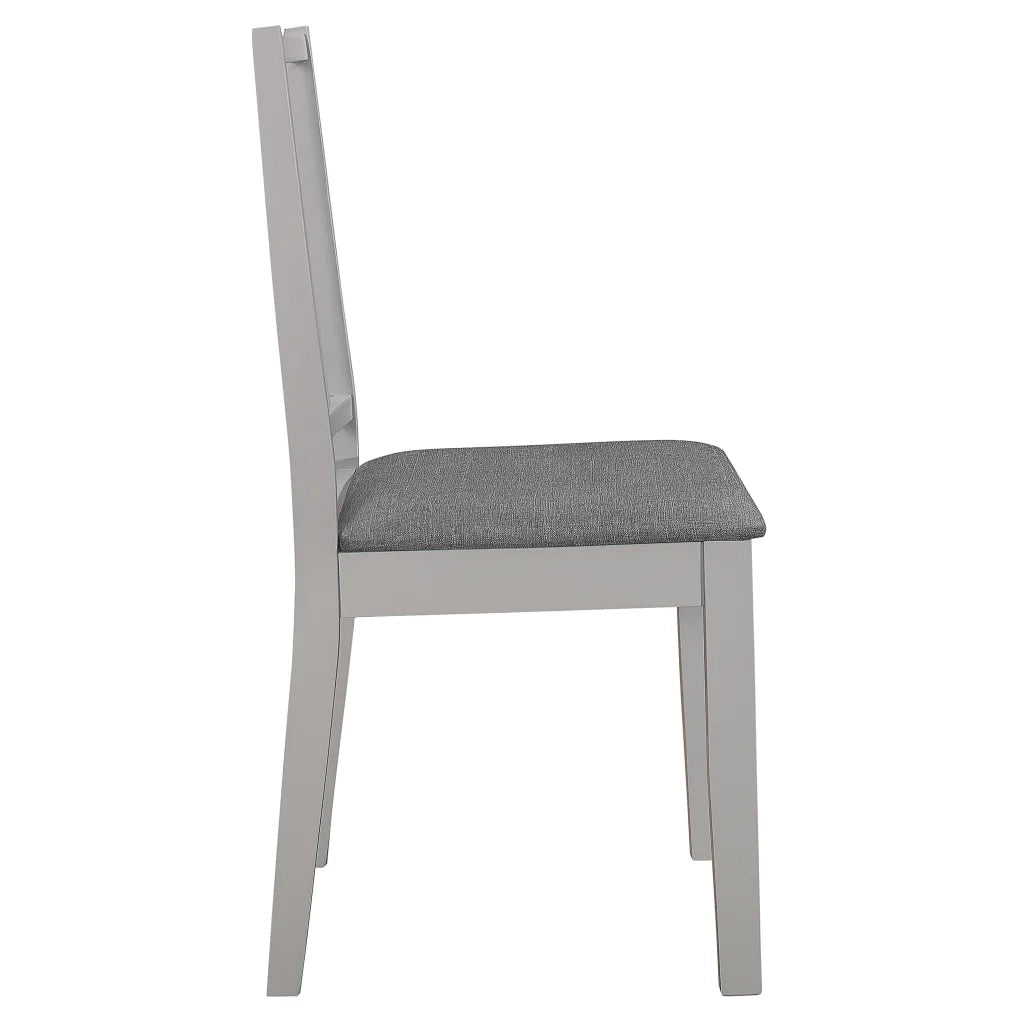 Sedie da Pranzo con Cuscini 4 pz Grigie in Legno Massello 247639