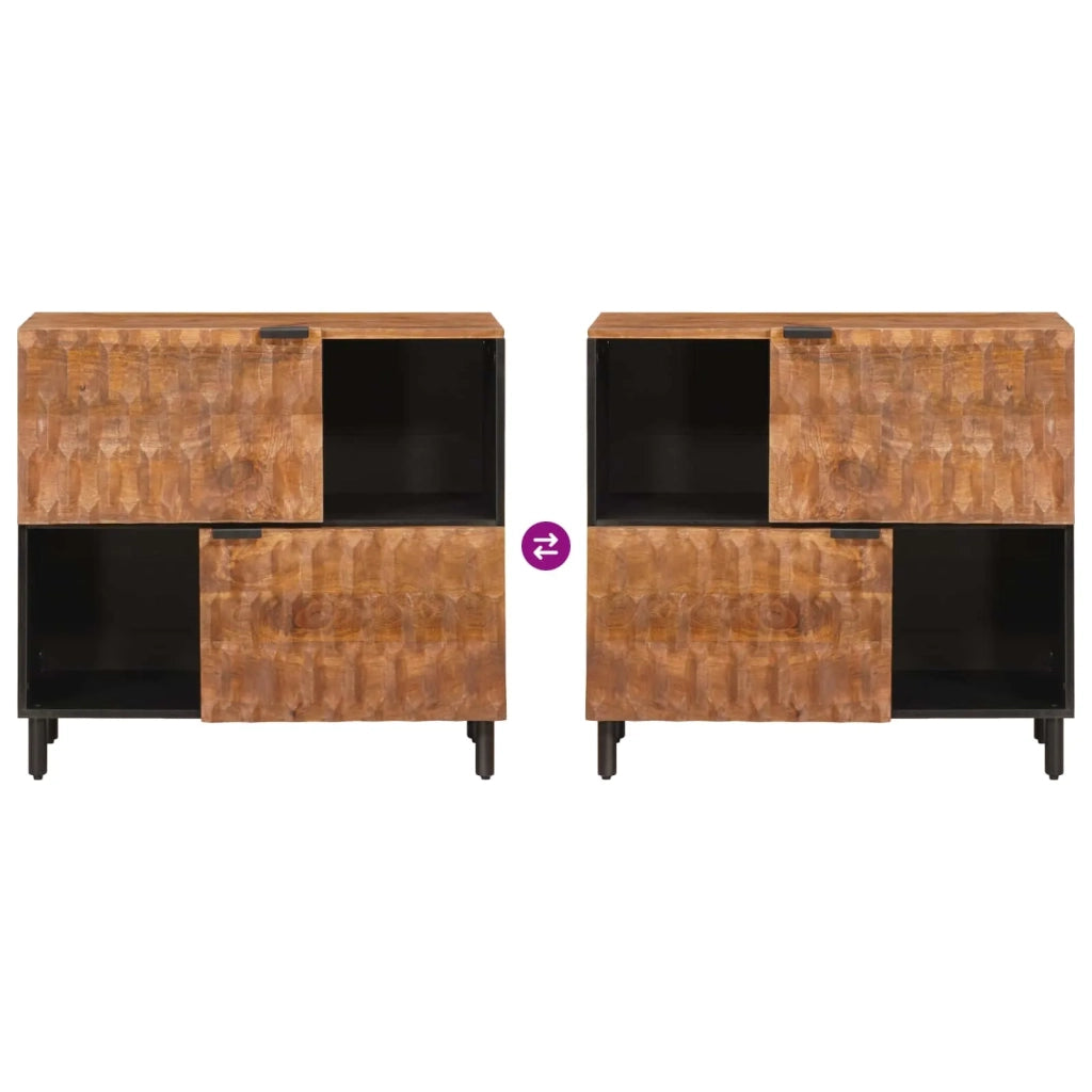 Credenza con porta Finitura Marrone Acacia 80 x 33 x 75 cm 4017927