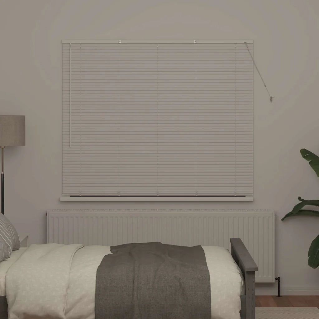 vidaXL Tenda per Finestra con tende Manuale Bianco Alluminio