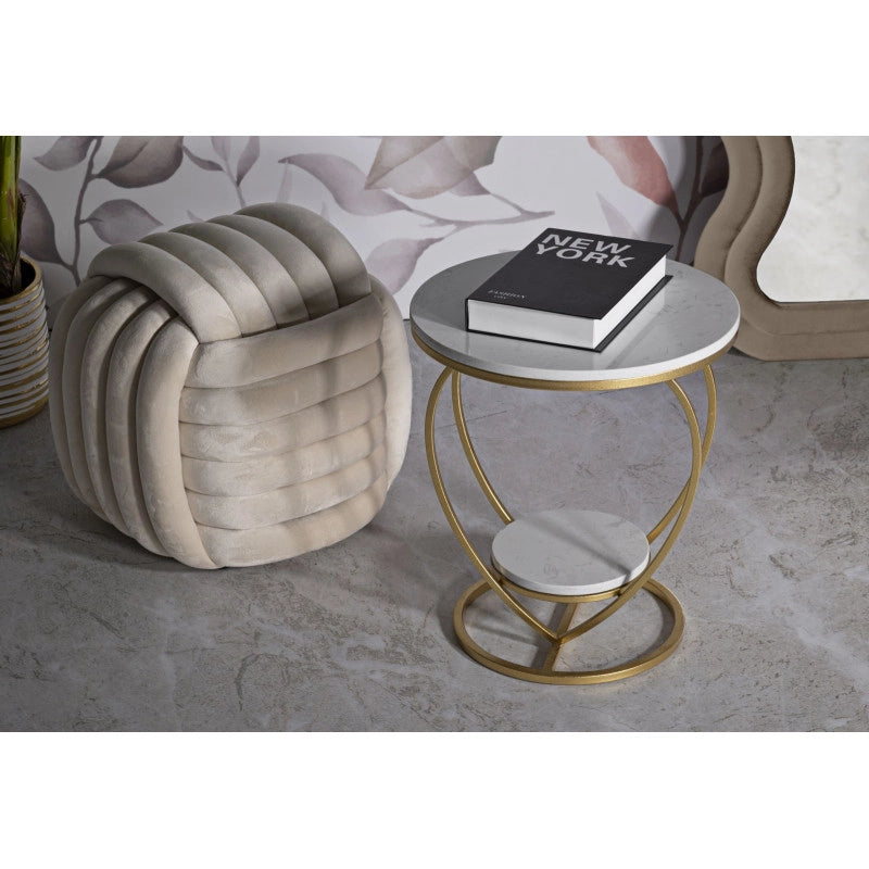 Tavolinetto Heart Oro cm ø 40x45,5