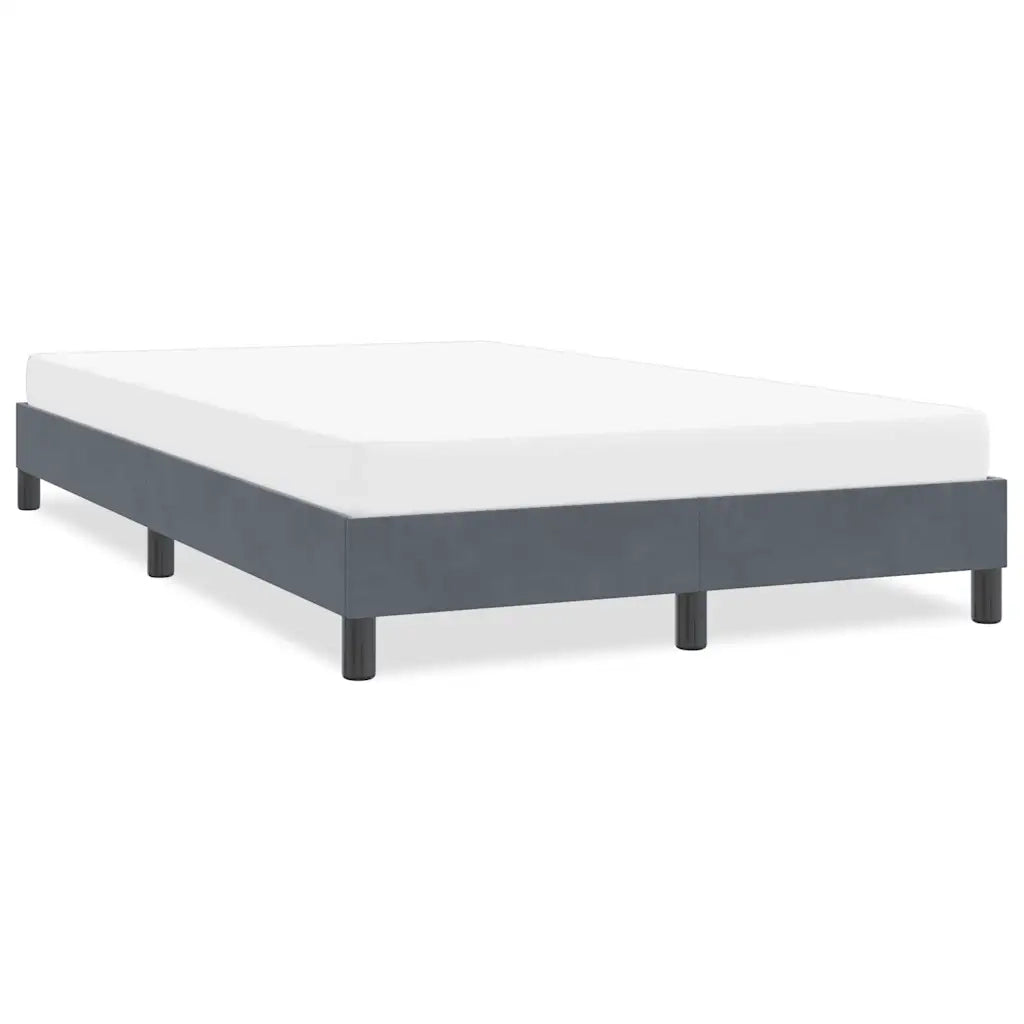 Giroletto senza Materasso-Struttura Letto Grigio Scuro 120x210 cm Velluto