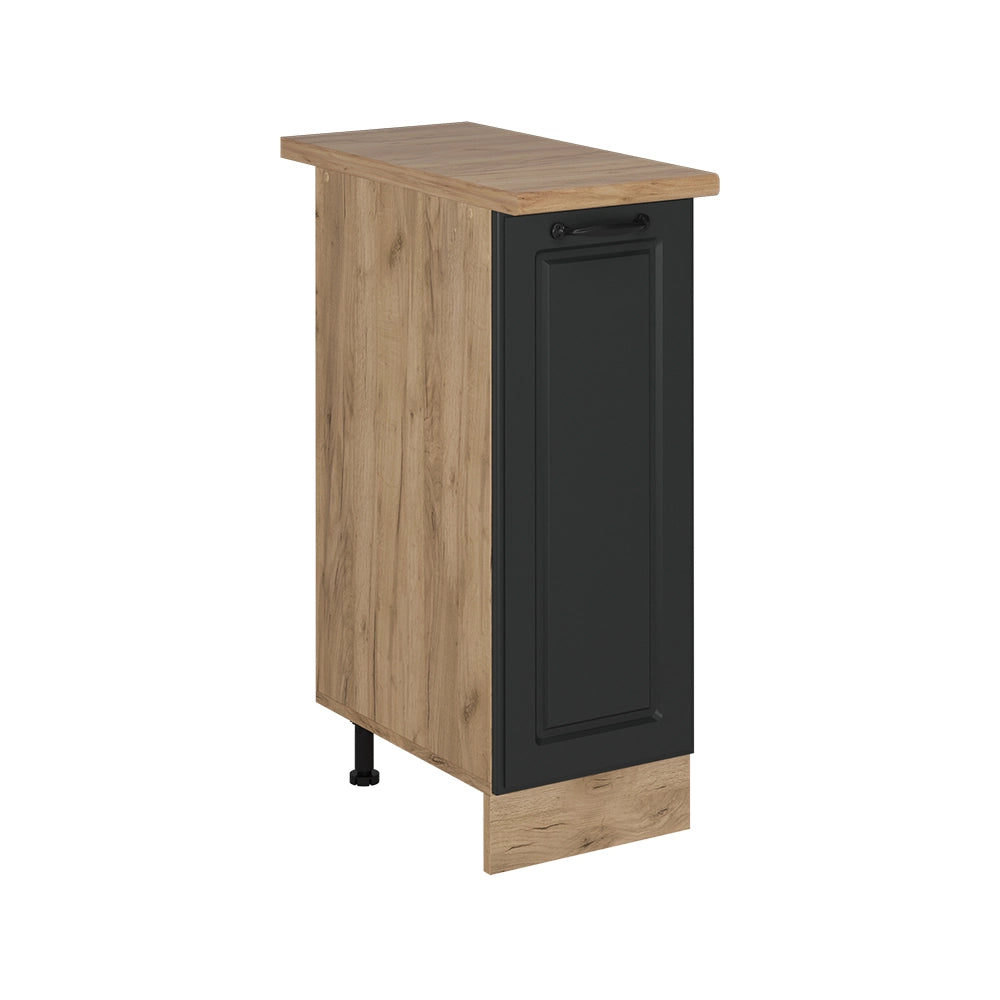 Armadio cucina dispensa alto R-Line Antracite rustico/Rovere dorato 30 cm, PL Rovere Vicco