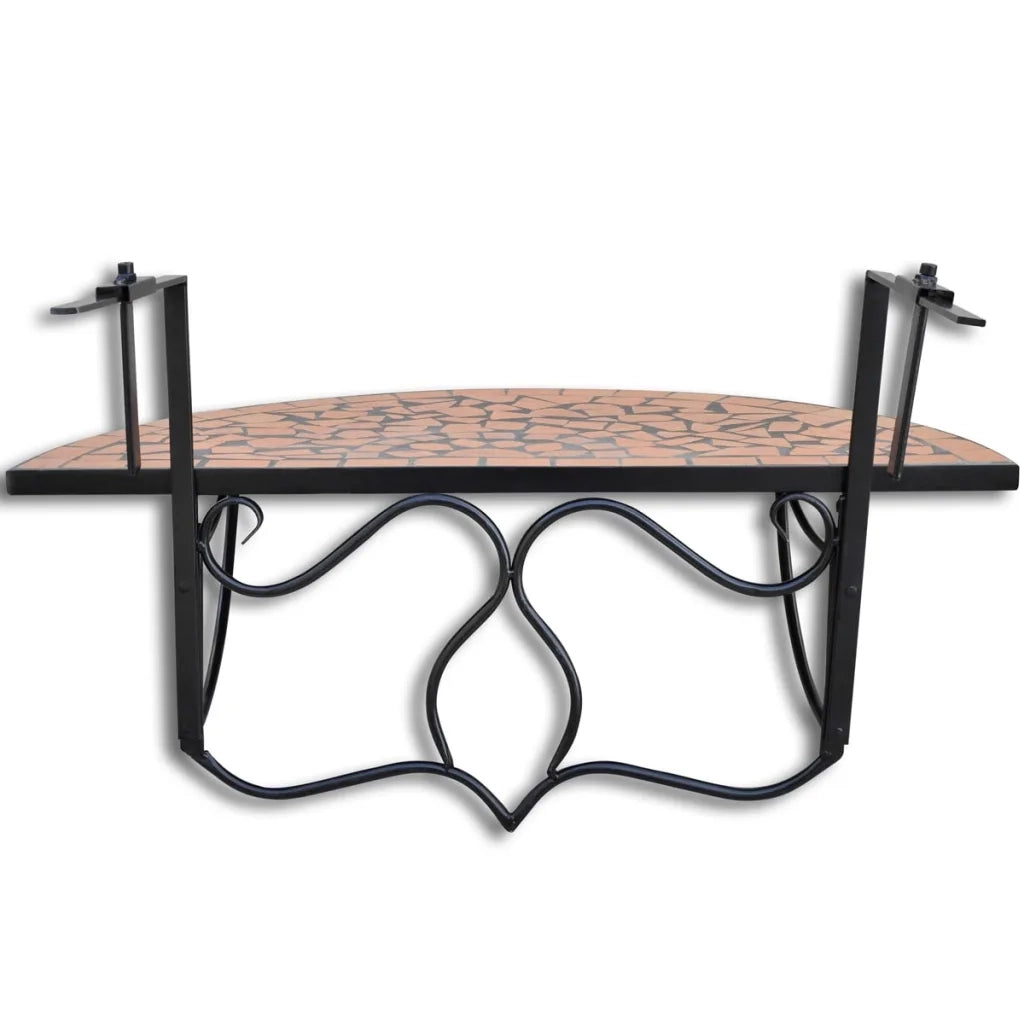Tavolo Sospeso da Balcone in Terracotta Mosaico cod mxl 34257
