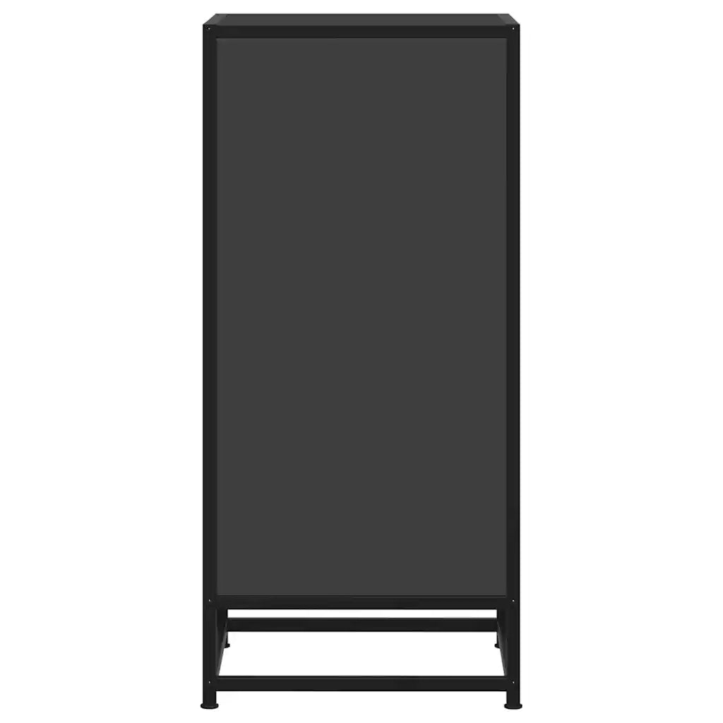 vidaXL Credenza Rovere Nera 35,5x35x76 cm in Truciolato e Metallo